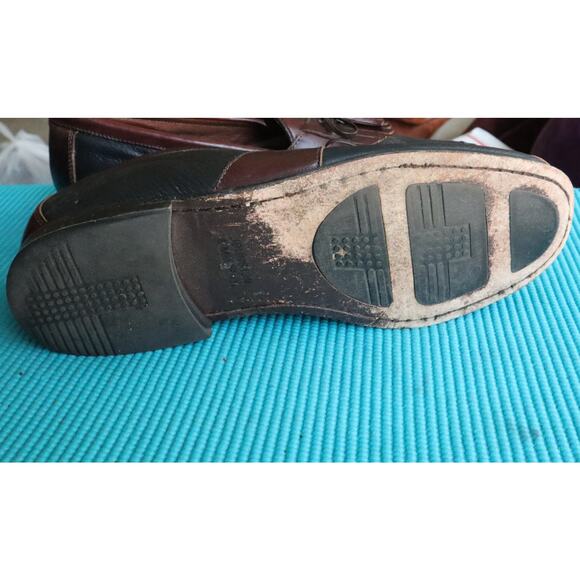 Vintage Johnston & Murphy Brown Black Kiltie Tassel Loafer Men 13 M Dress Shoe